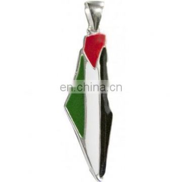 free palestine flag map pendant necklace