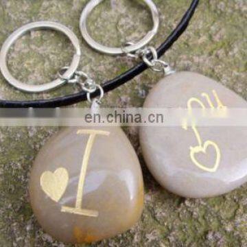 engraved pebbles stone keychain couple keychain tourist keychain valentine gifts anniversary gifts