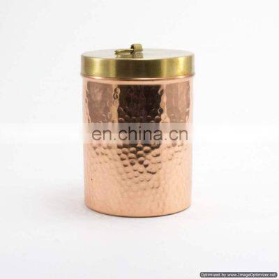hammered tin candle container for home