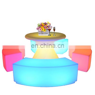 wine barrel table /Outdoor modern Glowing Bar LED Light up Cocktail Table and Chairs Waterproof led Furniture