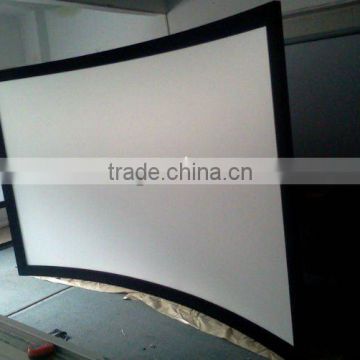 Large Curved projector Screen/3D silver screen/silver screen fabric/fixed frame screen/curved frame screen/fast fold screen