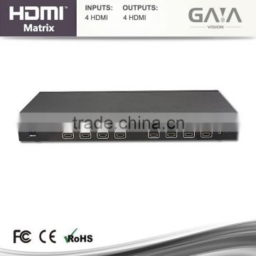 4x4 HDMI Matrix support RS232 & IR Routing & Ethernet control EDID HDMI Matrix Switch 4x4