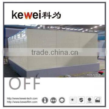 Kewei high clear Switchable glass, smart glass, turn off matte white color
