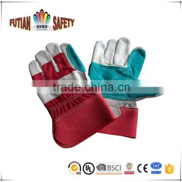 FTSAFETY Cowhide Split Double Palm Leather Gloves 10.5"