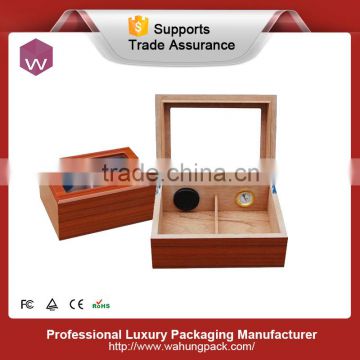 Custom design humidor cigar box with window