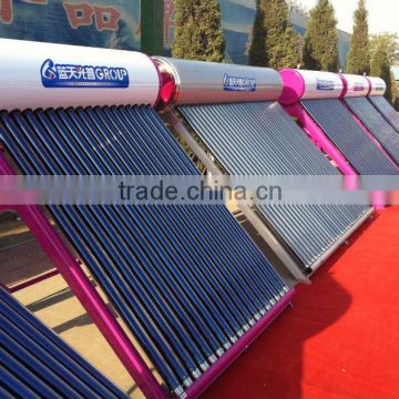 all glass double vacuum heat pipe solar water heater