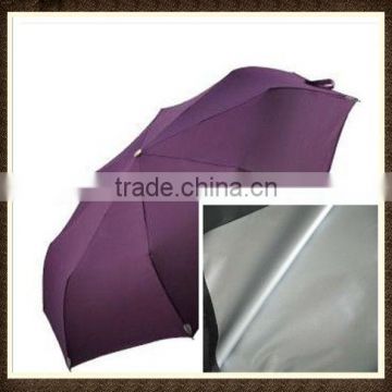 Hot selling pu & silver coated polyester taffeta fabric material
