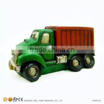 Cute And Colorful Handmade Resin Saving Bank Container Toy Truck