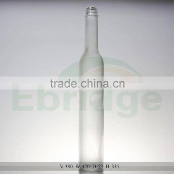 380ml clear tall glass ice wine drinking bottle