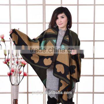 new design factory direct Hot selling Embroidered fur massage shawl