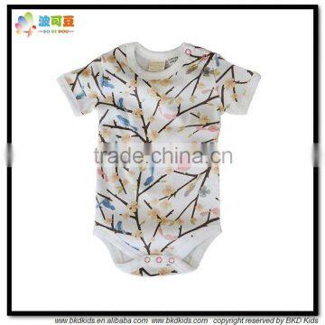 BKD summer printed infnat o-neck onesie