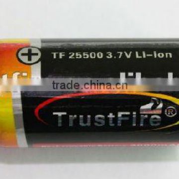 good quality trustfire 25500 charger batteries 4000mAh 3.7v li-ion rechargeable battery from wholesale alibaba