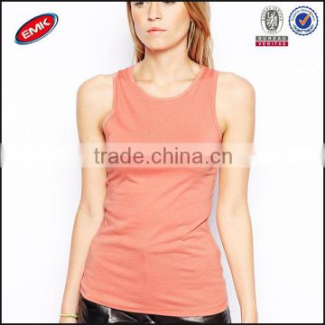 wholesale high quality women singlet blank fitness gym tank top with scoop neck