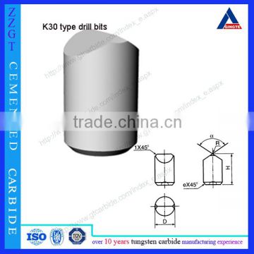 K30 type tungsten carbide drill bits cemented carbide rock drilling tools
