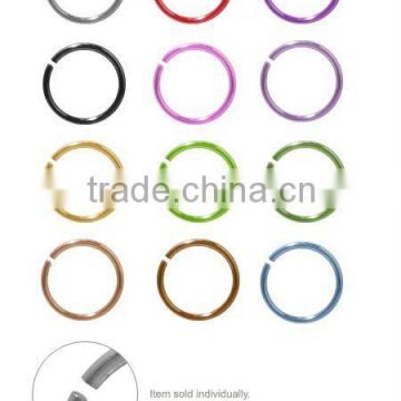 Anodized Titanium Nose Hoop Rings Body piercing Jewelry