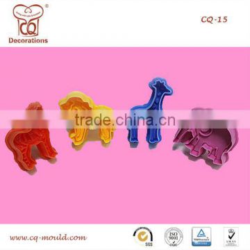3D Colorful Cookie Biscuit Cutter Mold Set--ABS material--Horses, Lions, Elephants, Giraffes