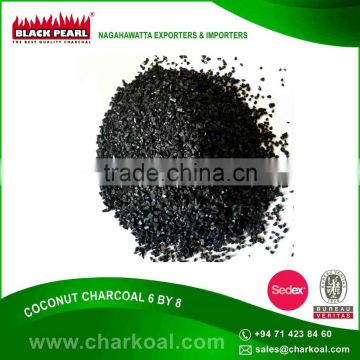 Odour Absorbing 6/8 Mesh Coconut Granulated Charcoal at Wholesale Rate