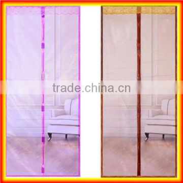 Magnetic soft screen door curtain/magnetic door screen curtains