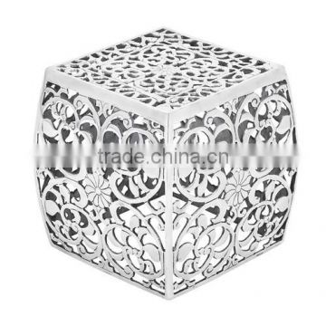 Engraved & Perforated Cubic Metal Table