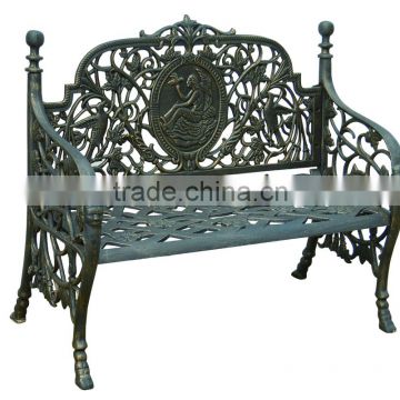 Antique Decorative Cast Iron Garden Bench