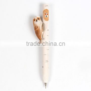 China new design popular Bird-shaped wooden ballpoint pen
