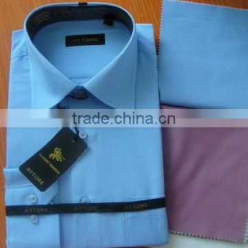 Classic Blue Ofiice Shirts For Man mercerized cotton shirts