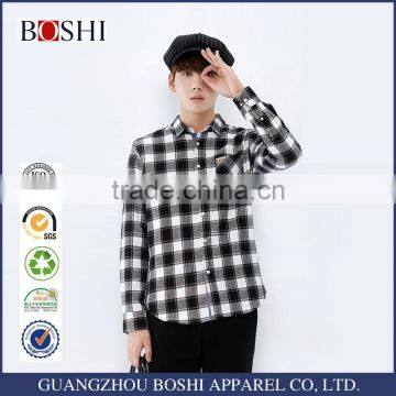 2015 New Fancy One Pocket Men Casual Check Fannel Leisure Shirt