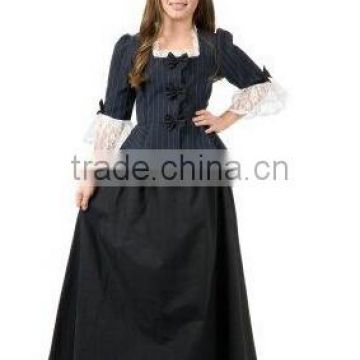 Colonial Girl Child Costume, black long slirt