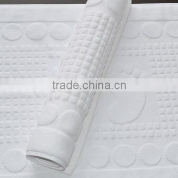 100% cotton high quality plain jacquard hotel bath mat