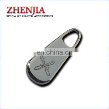 metal logo zipper puller fancy design