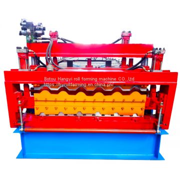 HY Aluminium Double Layer Tile Roof Panel Roll Forming Machine