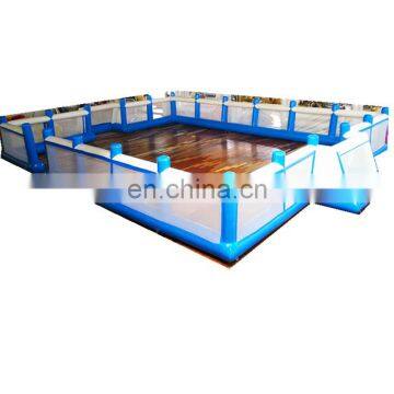 Outdoor Mobile Giant pop up inflatable football arena,inflatable water soap slippy football sport game