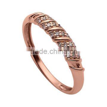 9k 10k 14k 18k White and Pink Gold Ring Earrings Diamond