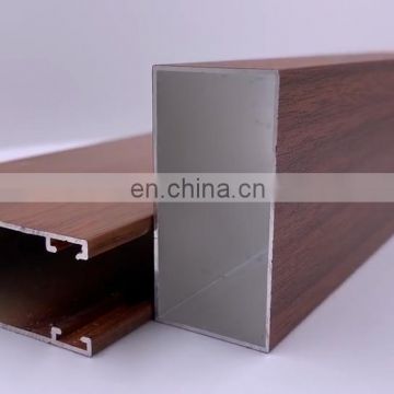 Shengxin Wood grain aluminium doors and window profile section for Algeria