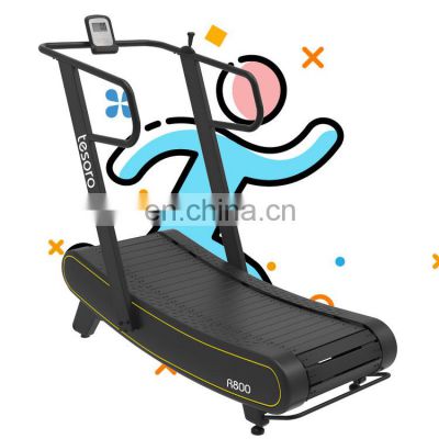 woodway low noise  gym treadmill with best price guarantee  Curved treadmill & air runner without motor fitness equipment