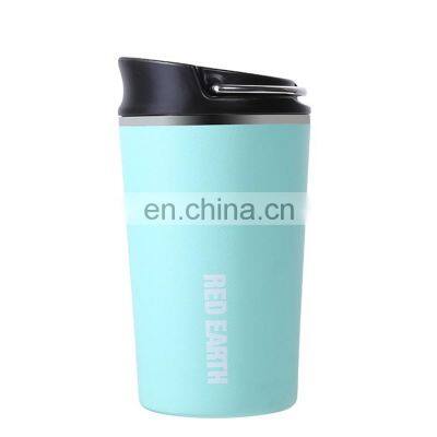 Portable stainless steel 380ml insulated drinking coffee tumbler with custom logo