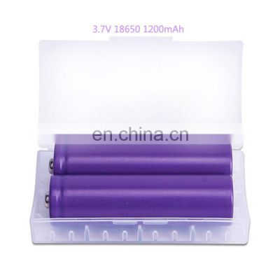 Factory price 100pcs 1200mAh rechargeable battery 3.7v 18650 lithium battery bulk