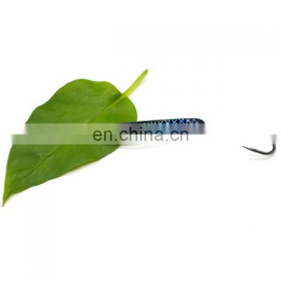 New product 3D eyes single barb hook metal spoon lure artificial bait