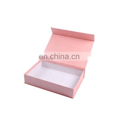 Custom High-grade Rectangular Flip-over Book-shaped Paper Paperboard Embossing Cosmetics Packing Gift Box