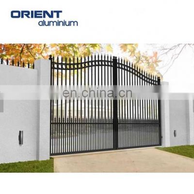 Laser Cut Custom Fabrication Aluminum Powder Coated Gate Designs Metal Sliding Garden Fence Gate factory