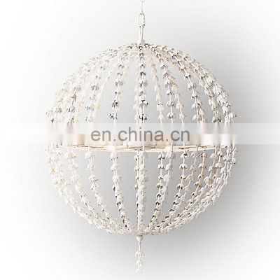American Vintage french classical nordic country crystal ball handing light for hotel or living room Chandeliers & Pendant Light