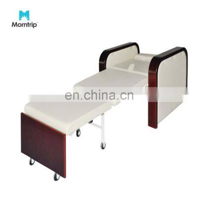 High Quality Hospital Recliner Chair Manual Luxury Patient Attendant Bed Medical Accompany Sofa Chair Sleeping Reclining Chair
