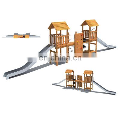 Popular park kids children stainless steel tube slide outdoor playground for sales