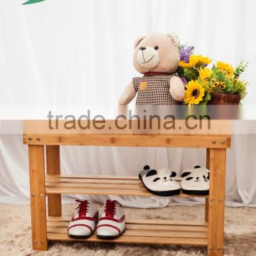 50cm Solid pure bamboo factory price shoe stool
