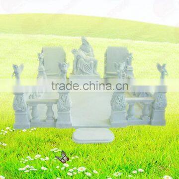 China White Marble Headstones with Angel Engraving