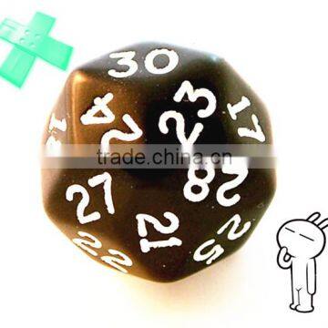 black custom engrave big polyhedral dice
