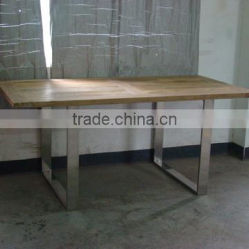restaurant furniture with a steel wooden dining table