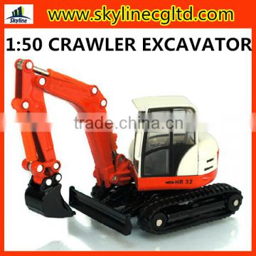 1:50 scale crawler excavator die cast model,3C certificate die cast toys for kids