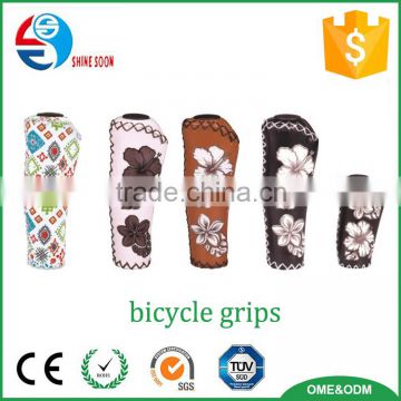 New colors bike accessories colorful Rubber&PU bicycle grips in bicycle handlebar