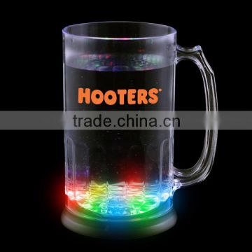 food grade cheap LED flashing light up beer mug